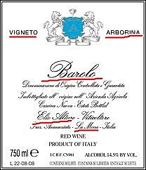 Barolo Label