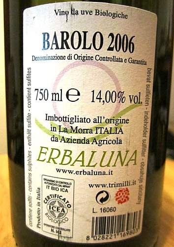 Erbaluna Barolo 2006